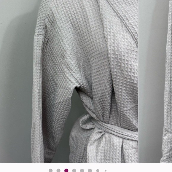 Auden Light Grey Waffle Robe NWOT - Picture 5 of 9